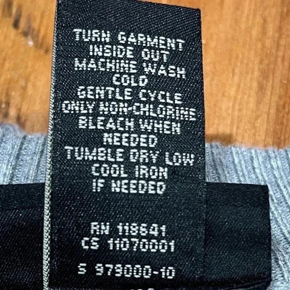 Lane Bryant boxed neck grey pleated sweater long length /lines plus size 22/24 - Picture 7 of 7